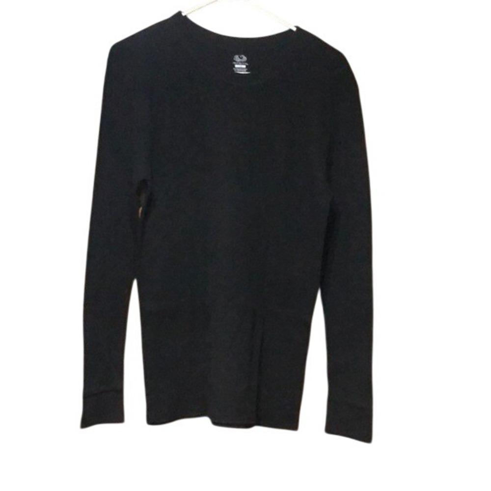 Men's Black Long Sleeve long-john Shirt, Thermal, Fruit of‎ the Loom